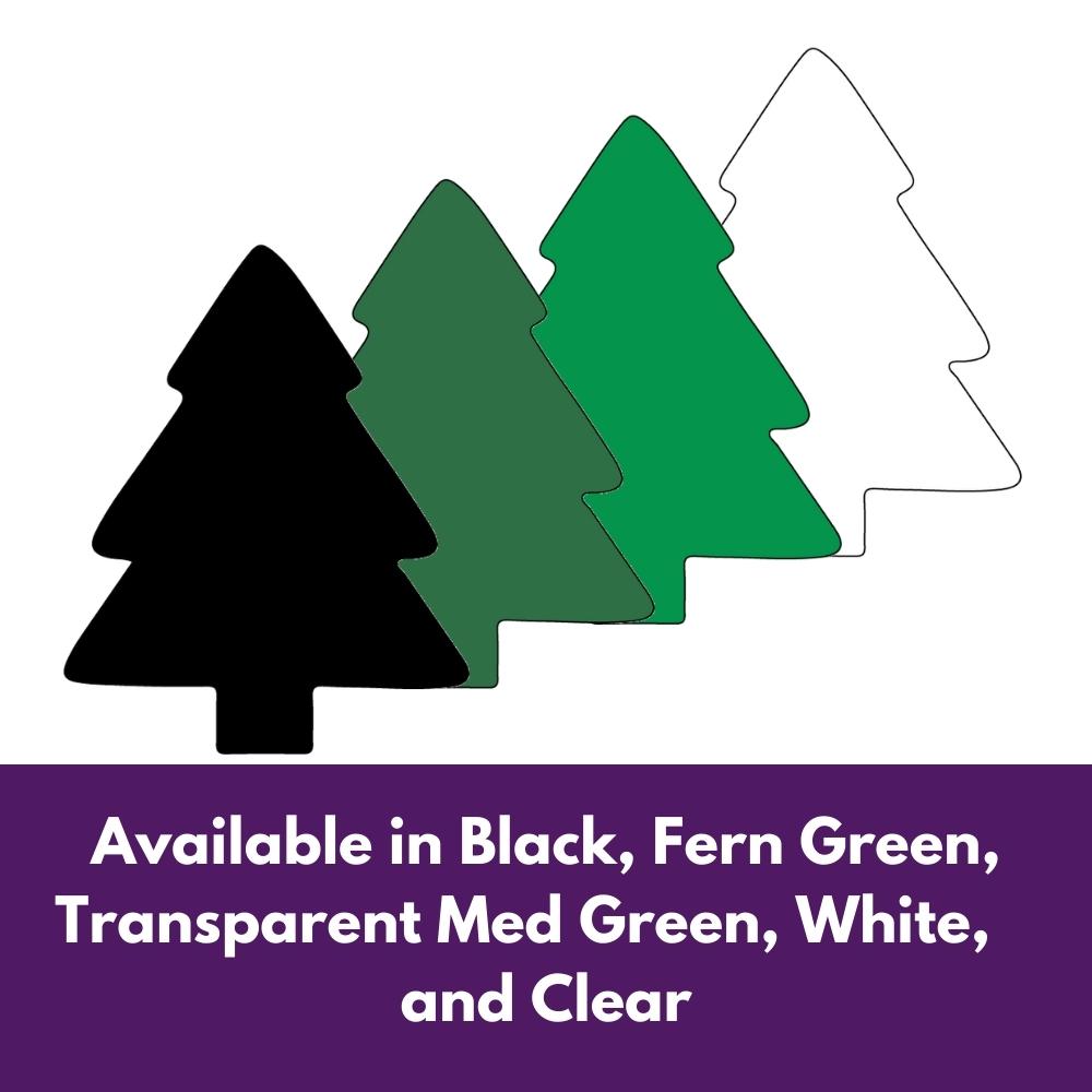 Precut glass shape of Christmas tree #1 in multiple colours.