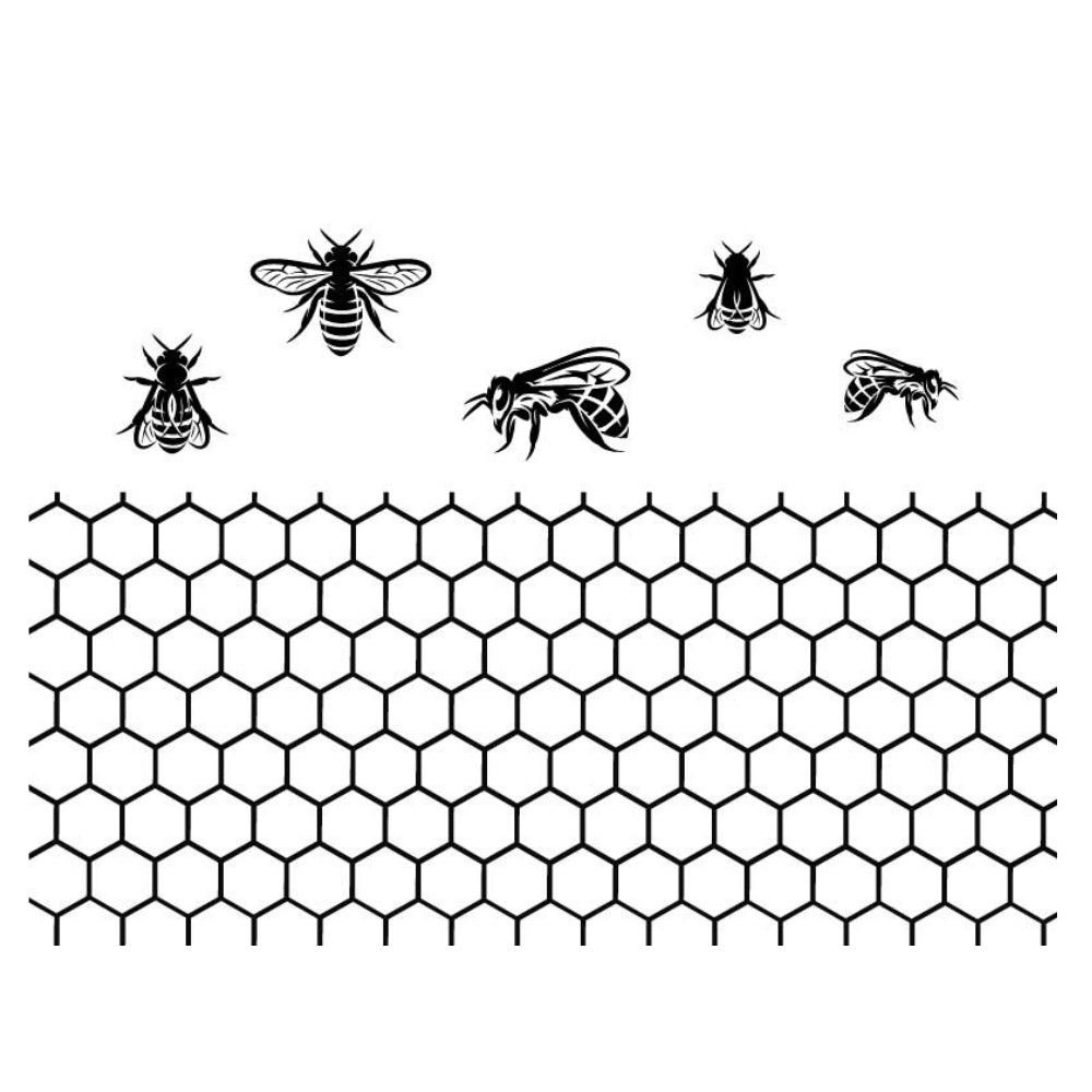 Bees and Honeycomb Silk Screen Stencil