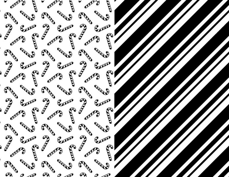 Candy Canes & Stripes Screen Stencil