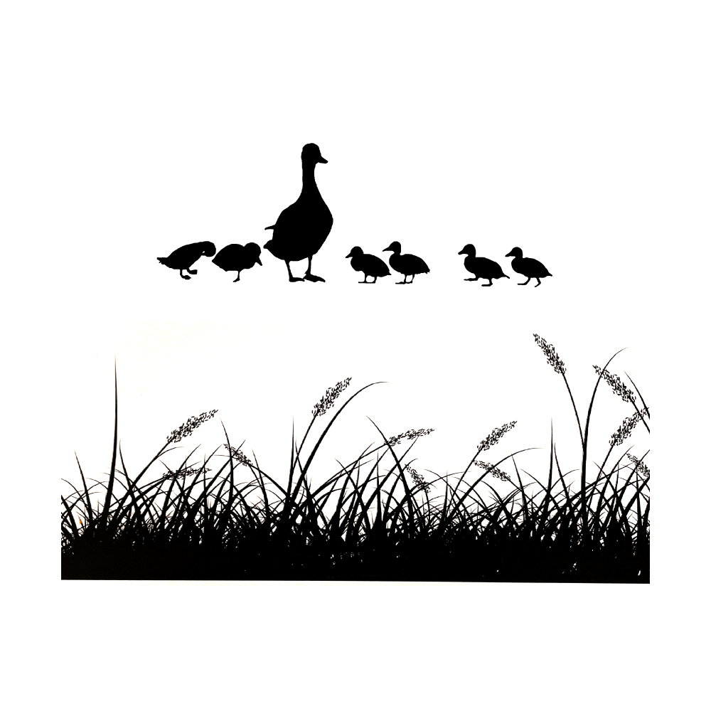 Ducks & Long Grass Adhesive Stencil Design