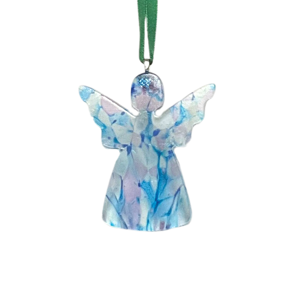 Christmas Angel Fused Glass Ornament