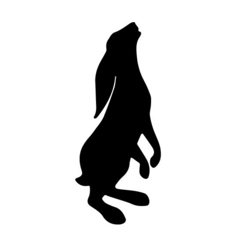 Precut glass shape of bunny rabbit