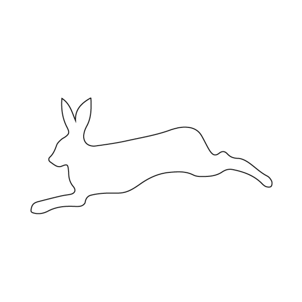 Rabbit Sprinting Precut Glass Shape - COE 90
