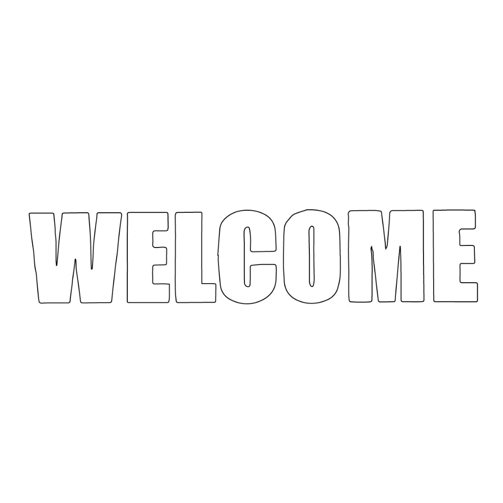 Precut Glass Shape - Welcome - COE 90