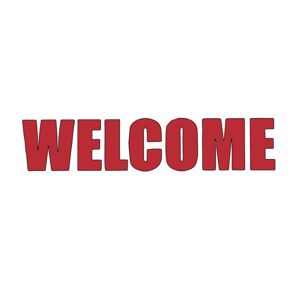 Precut Glass Shape - Welcome - COE 90