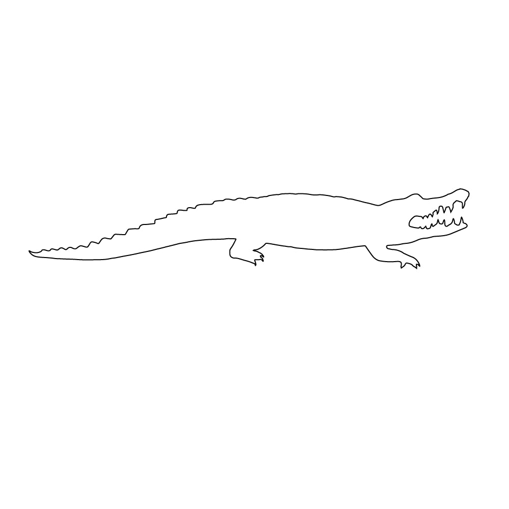 Alligator Precut Glass Shape - COE 96