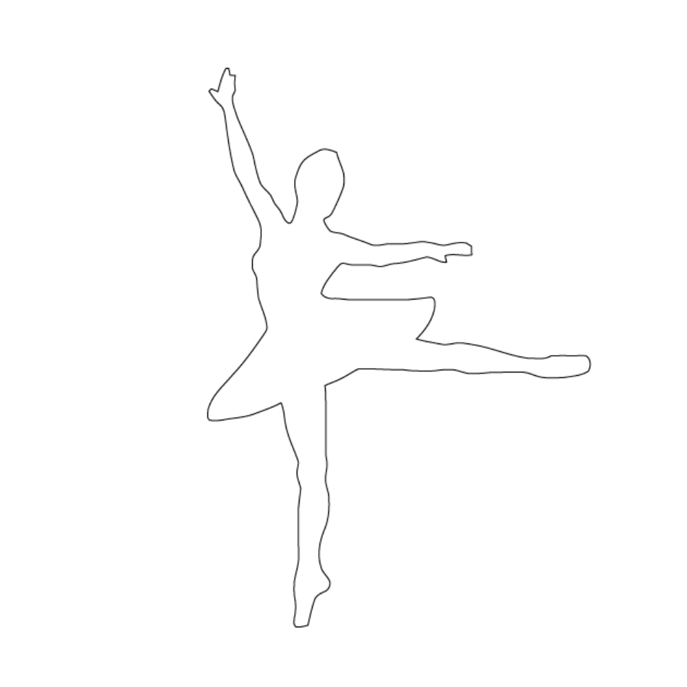 Precut Glass Shape - Ballerina #2 - COE 96