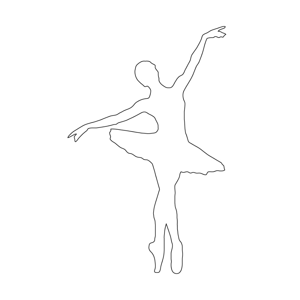 Precut Glass Shape - Ballerina #3 - COE 96