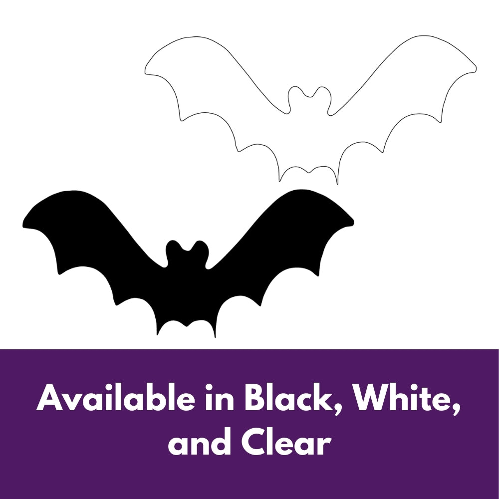 Precut glass shape of a bat in multiple colours