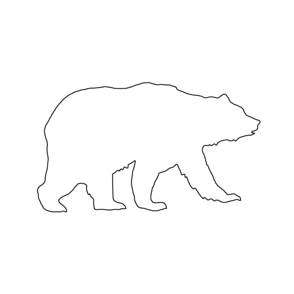 Black Bear Precut Glass Shape - COE 90