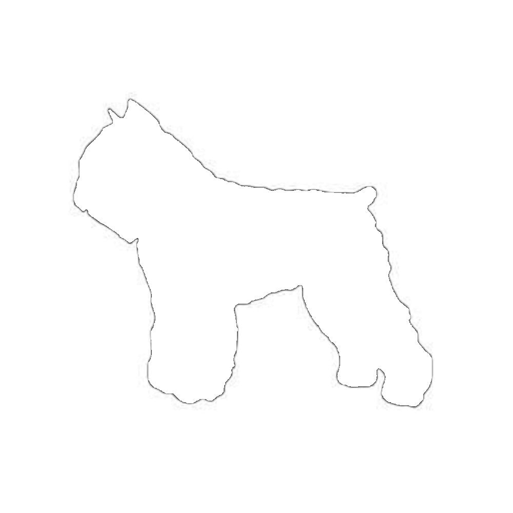 Bouvier Dog Precut Glass Shape - COE 90