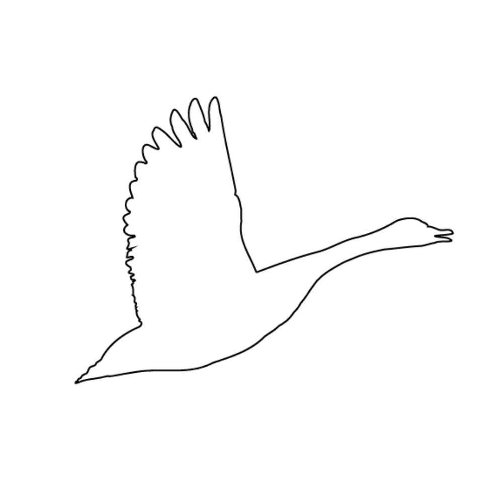 Geese or Goose Precut Glass Shape - COE 90