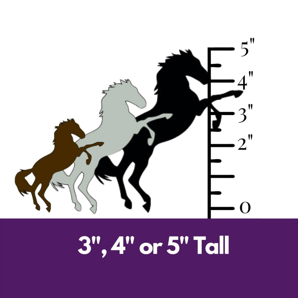 Precut glass shape of a horse in alternate sizes.
