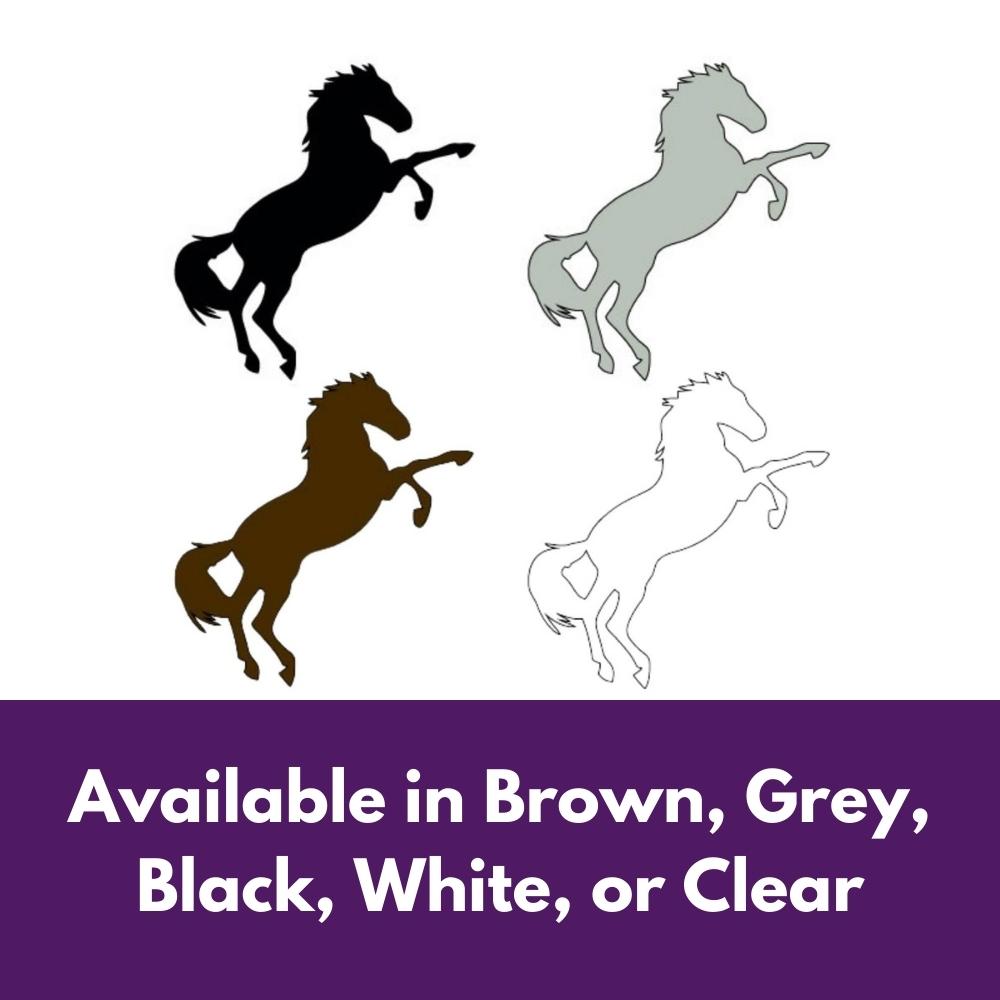 Precut glass shape of a horse in multiple colours.