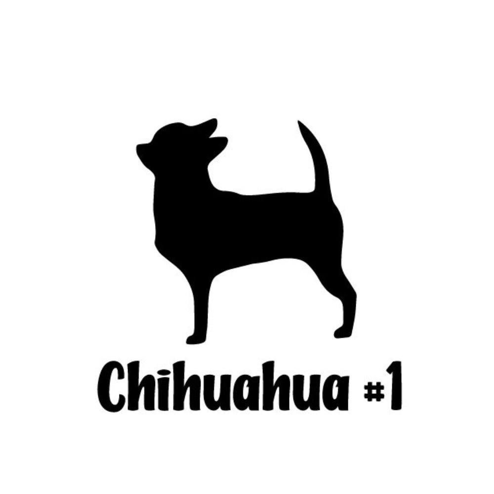 Precut glass shape of chihuahua.