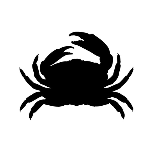 Precut glass shape of a crab.