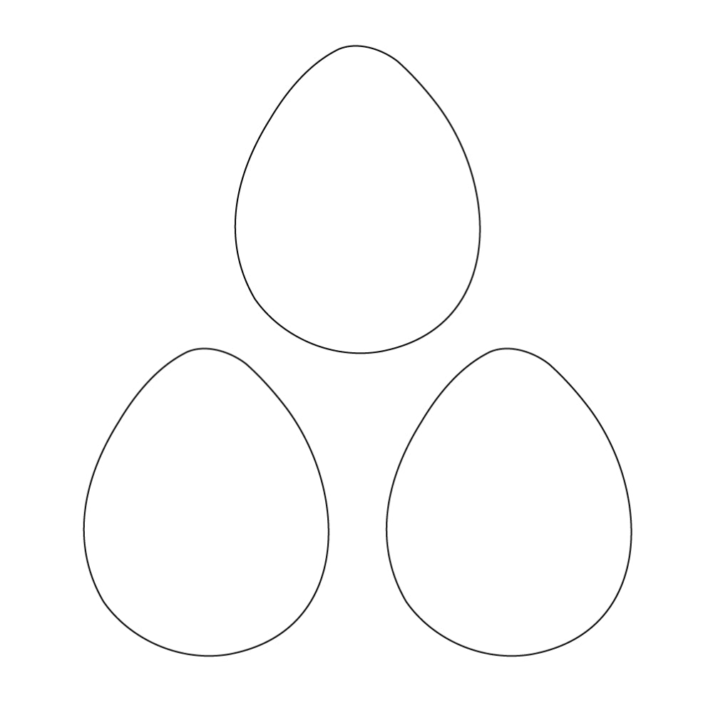 Easter Egg (3pk) Precut Glass Shape - COE 90