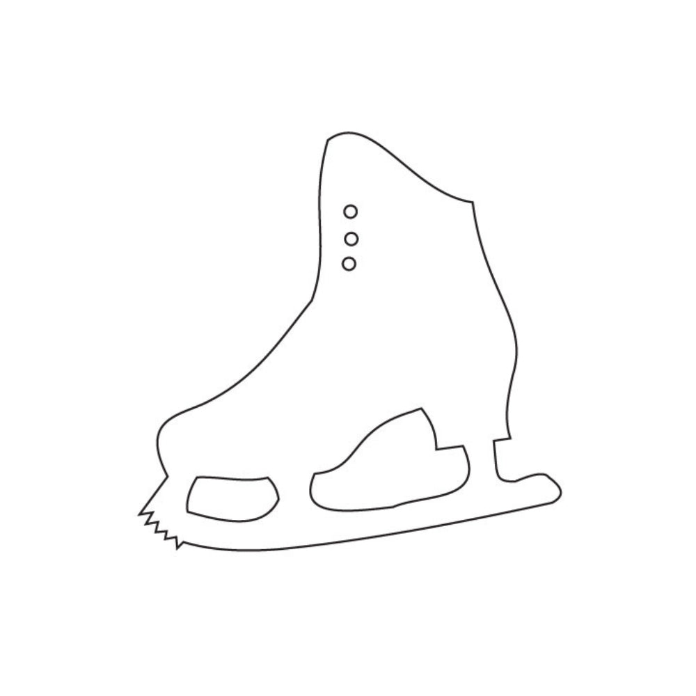 Figure Skate Precut Glass Shape - COE 90