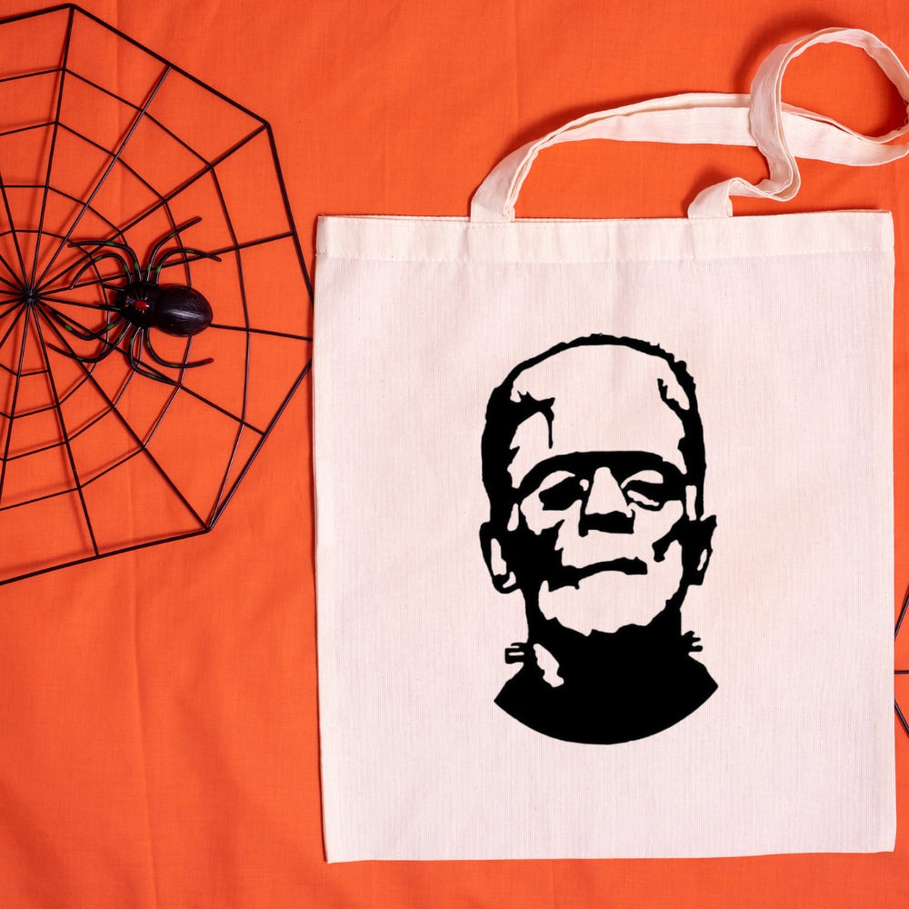 Precut glass shape of a frankenstein head.