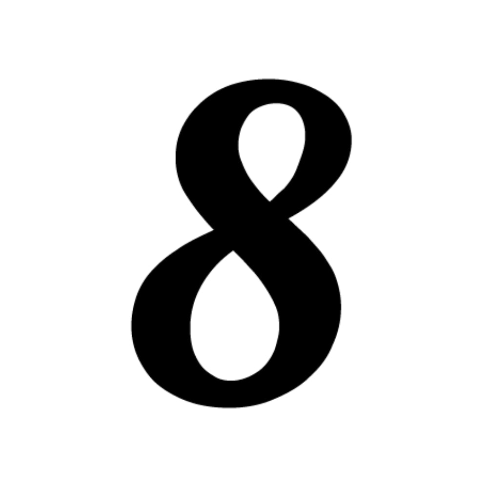 Numbers in Lobster - Black COE 96