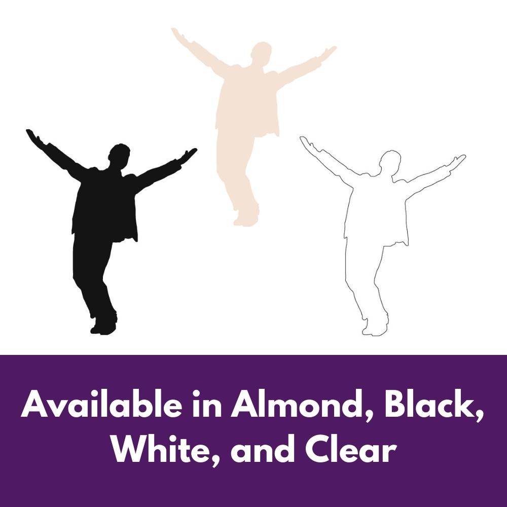 Precut glass shape of a male entertainer in multiple colours.