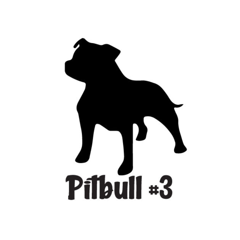 Precut glass shape of a pitbull #3.