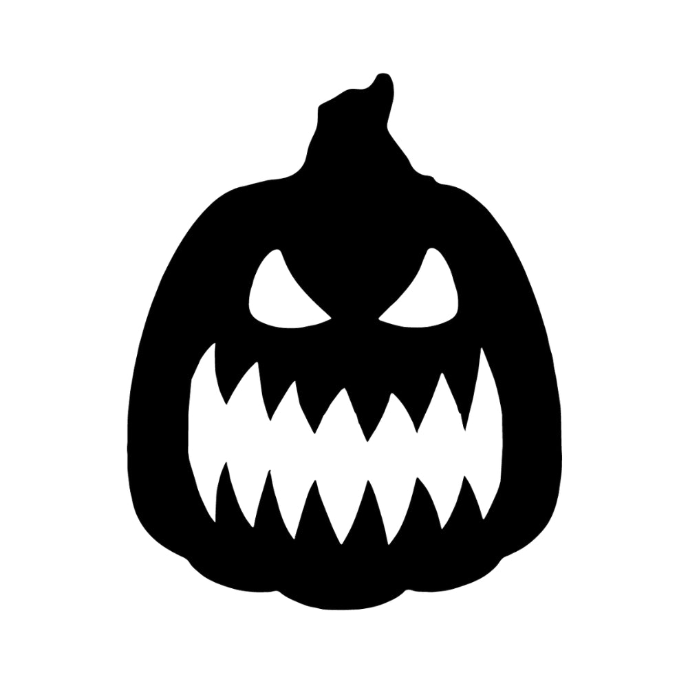 Precut glass shape of pumpkin #1 in black.
