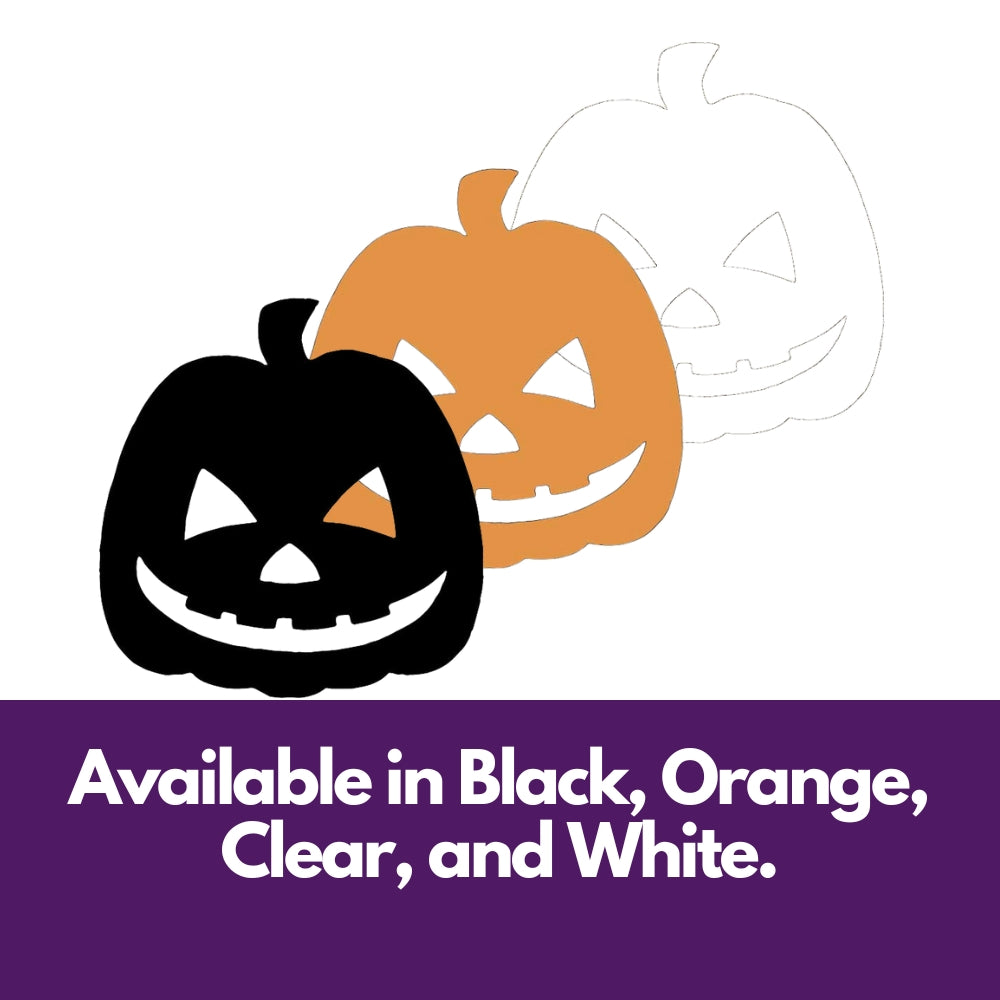 Precut glass shape of a pumpkin in alternate colours.