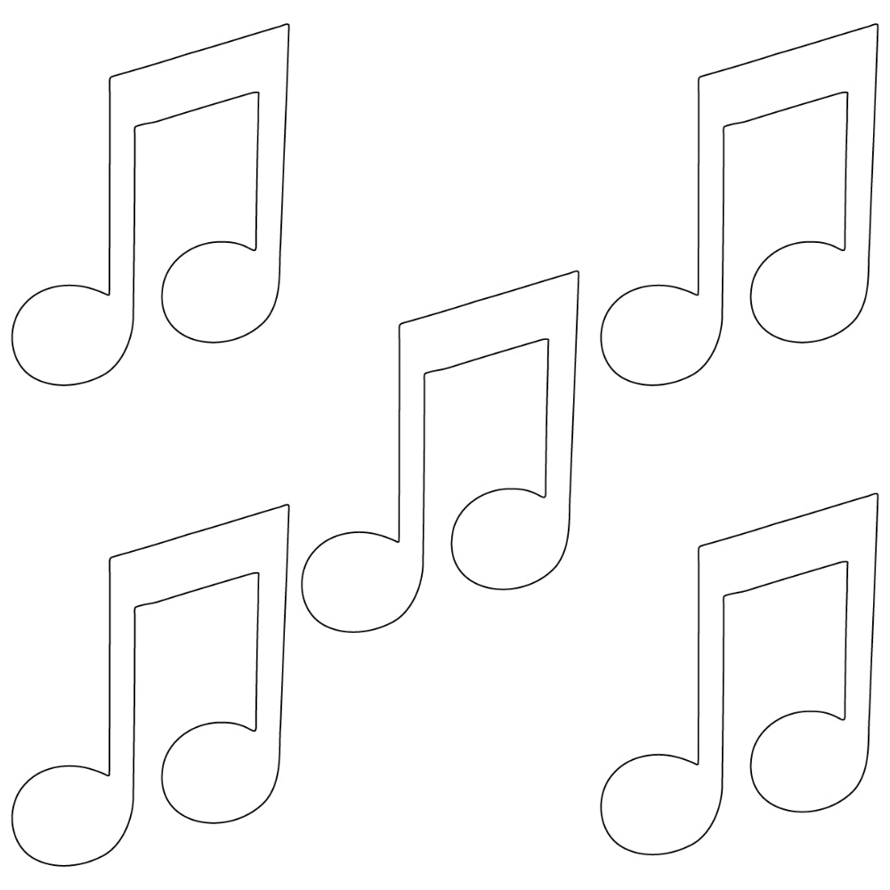 Quarter Music Notes Precut Glass Shapes - COE 96