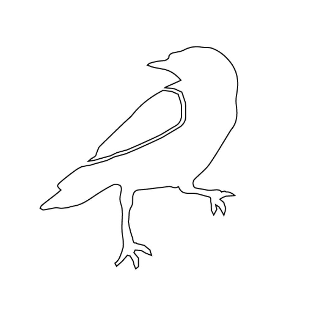 Raven Precut Glass Shape - COE 96