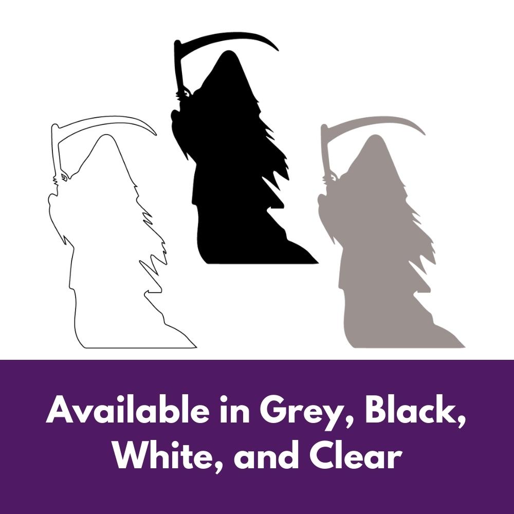 Precut glass shape of a reaper in multiple colours.