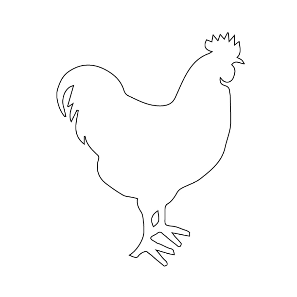Rooster Precut Glass Shape - COE 96