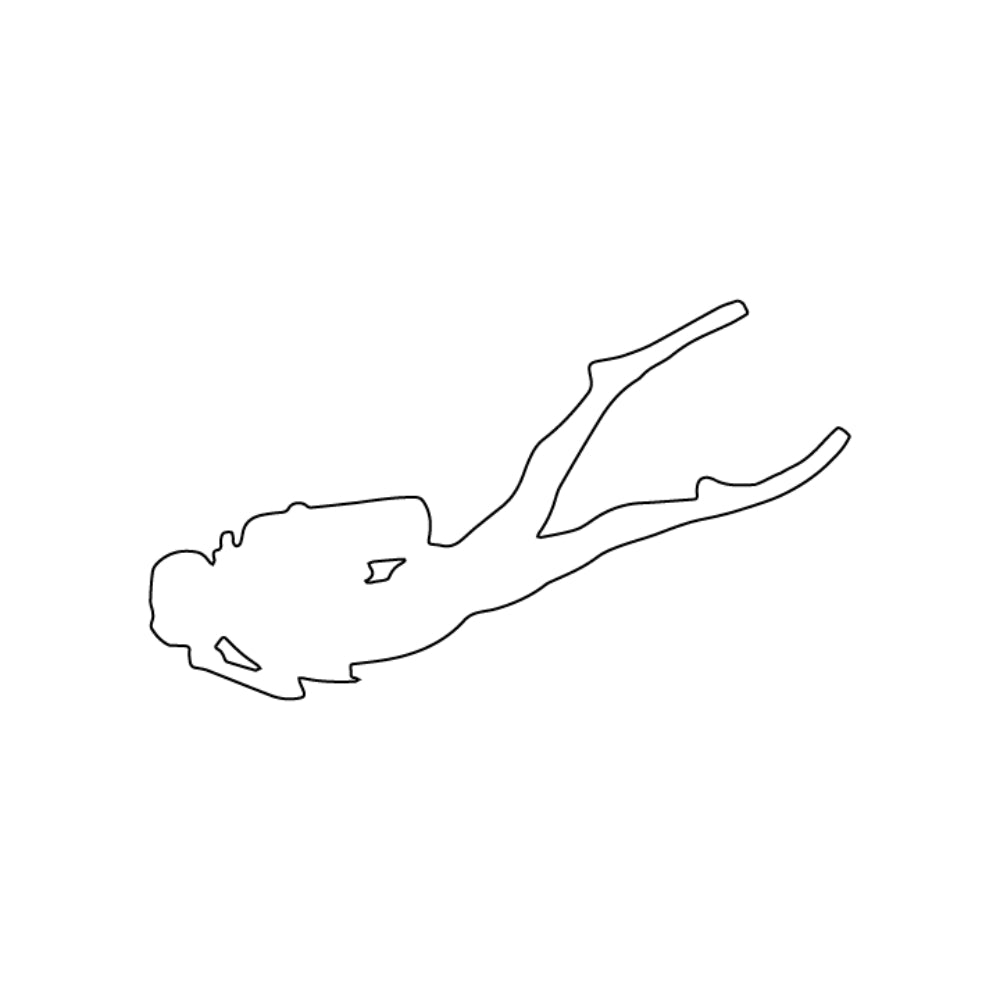 Precut Glass Scuba Diver - COE 96