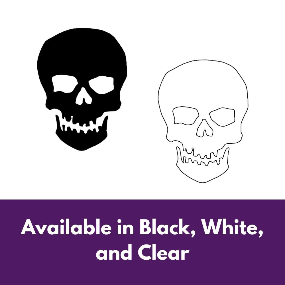 Precut glass shape of a skull in alternate colours.