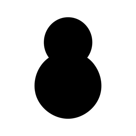 Precut glass shape of snowman #2.