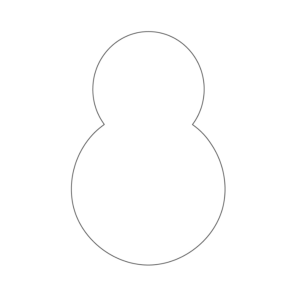 Snowman #2 Precut Glass Shape - COE 90