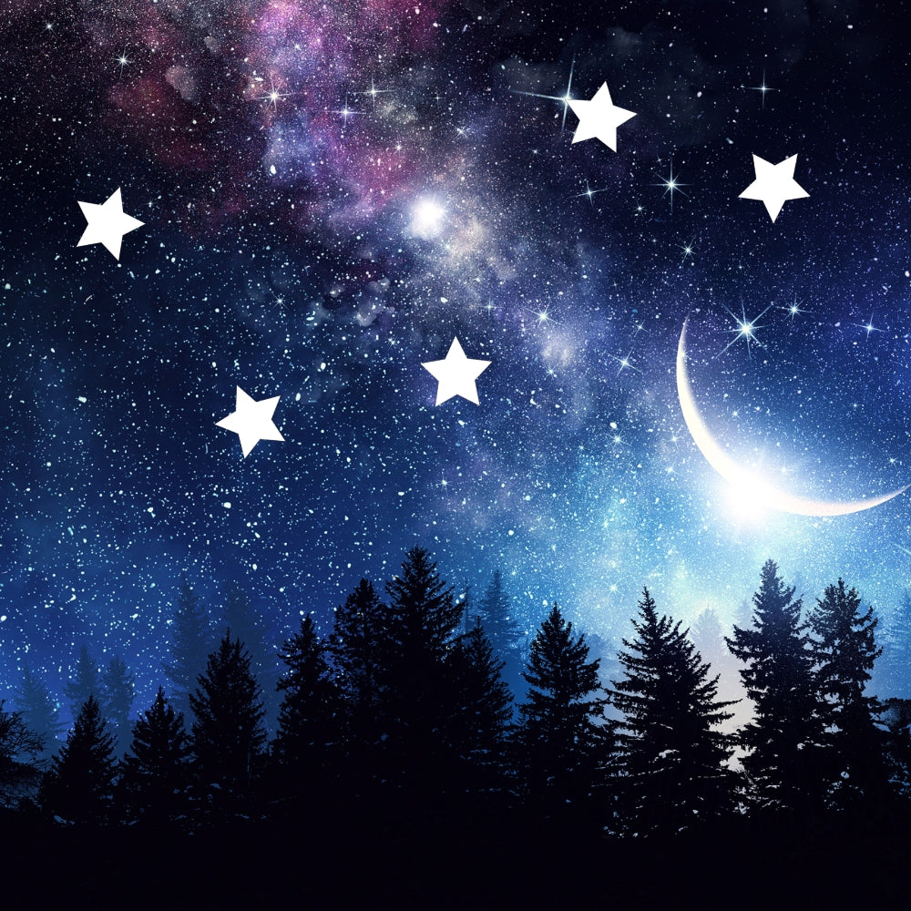 Precut glass shape of 5 stars in a night sky.