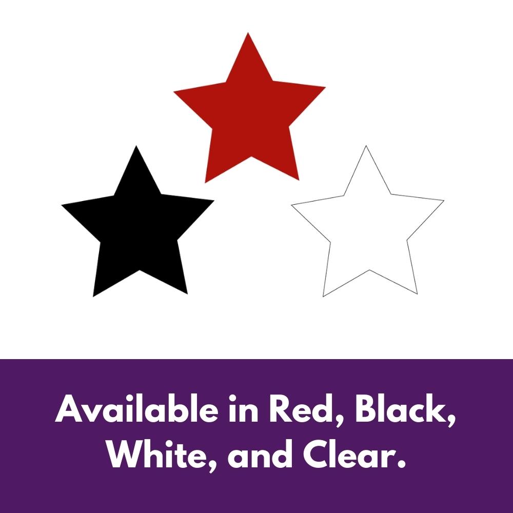 Precut glass shape of stars in alternate colours.