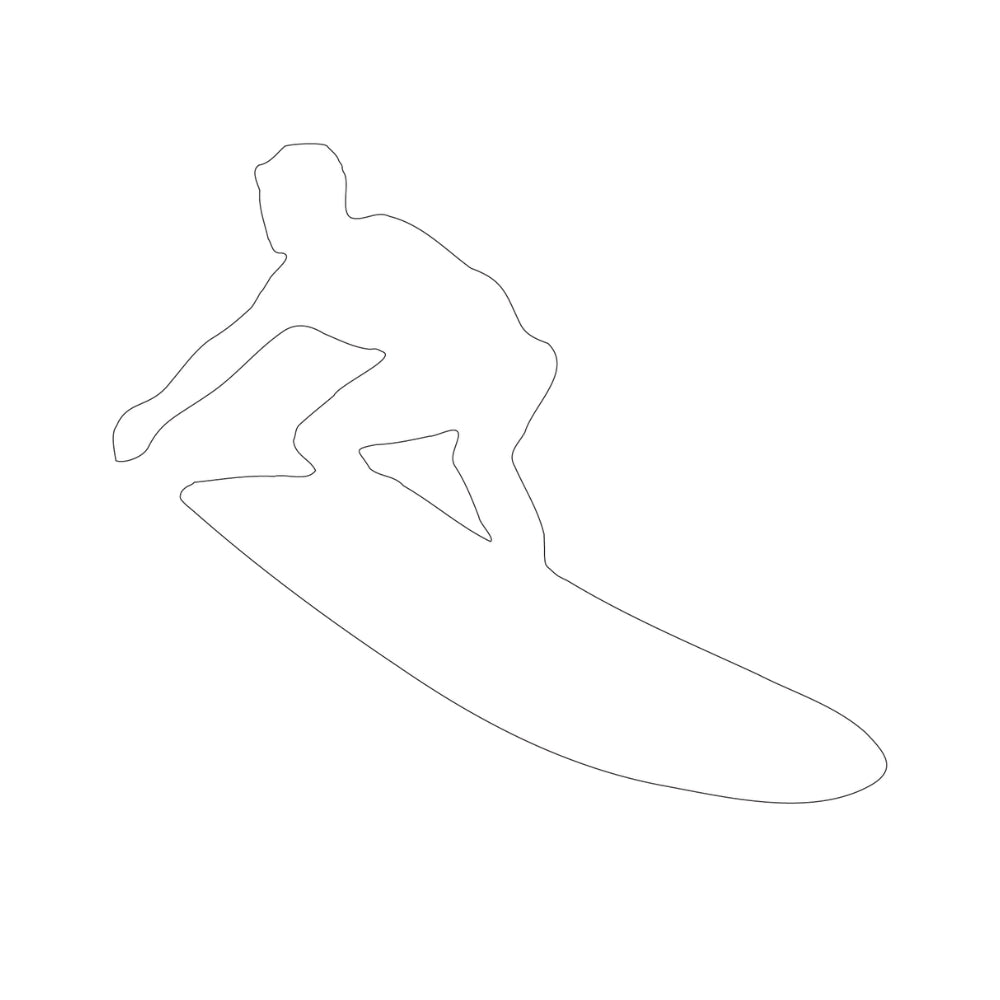 Precut Surfer #2 Glass Shape - COE 96