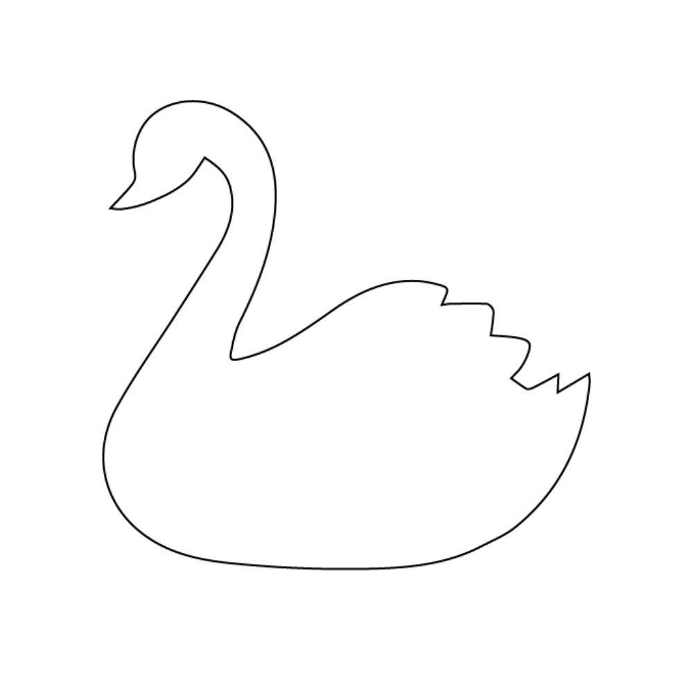Swan Precut Glass Shape - COE 96