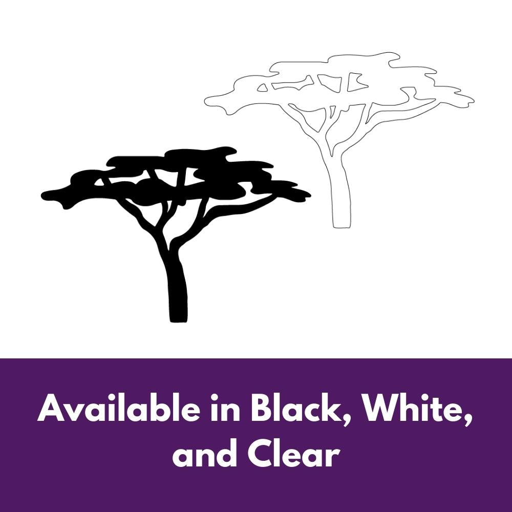 Precut glass shape of a tree in alternate colours.