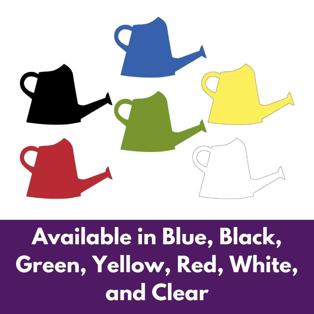 Precut glass shape of a watering can in multiple colours.