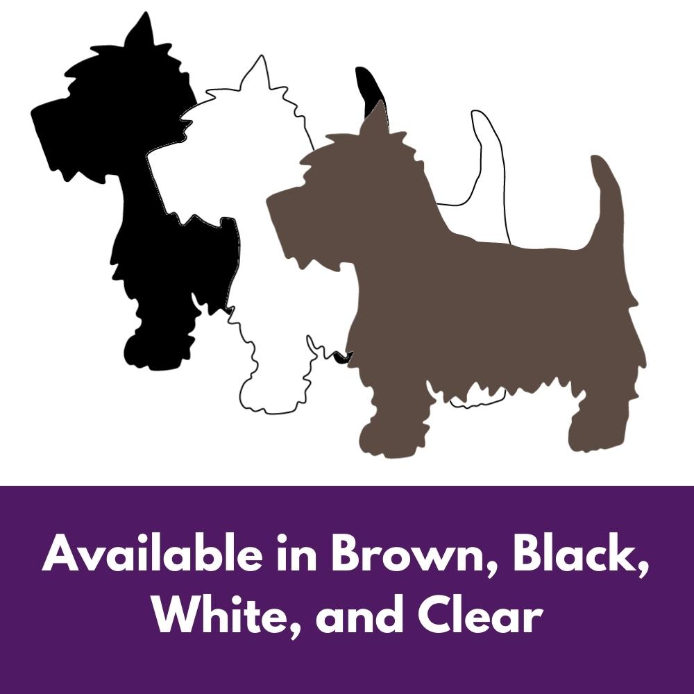 Precut glass shape of a Yorkie in multiple colours.