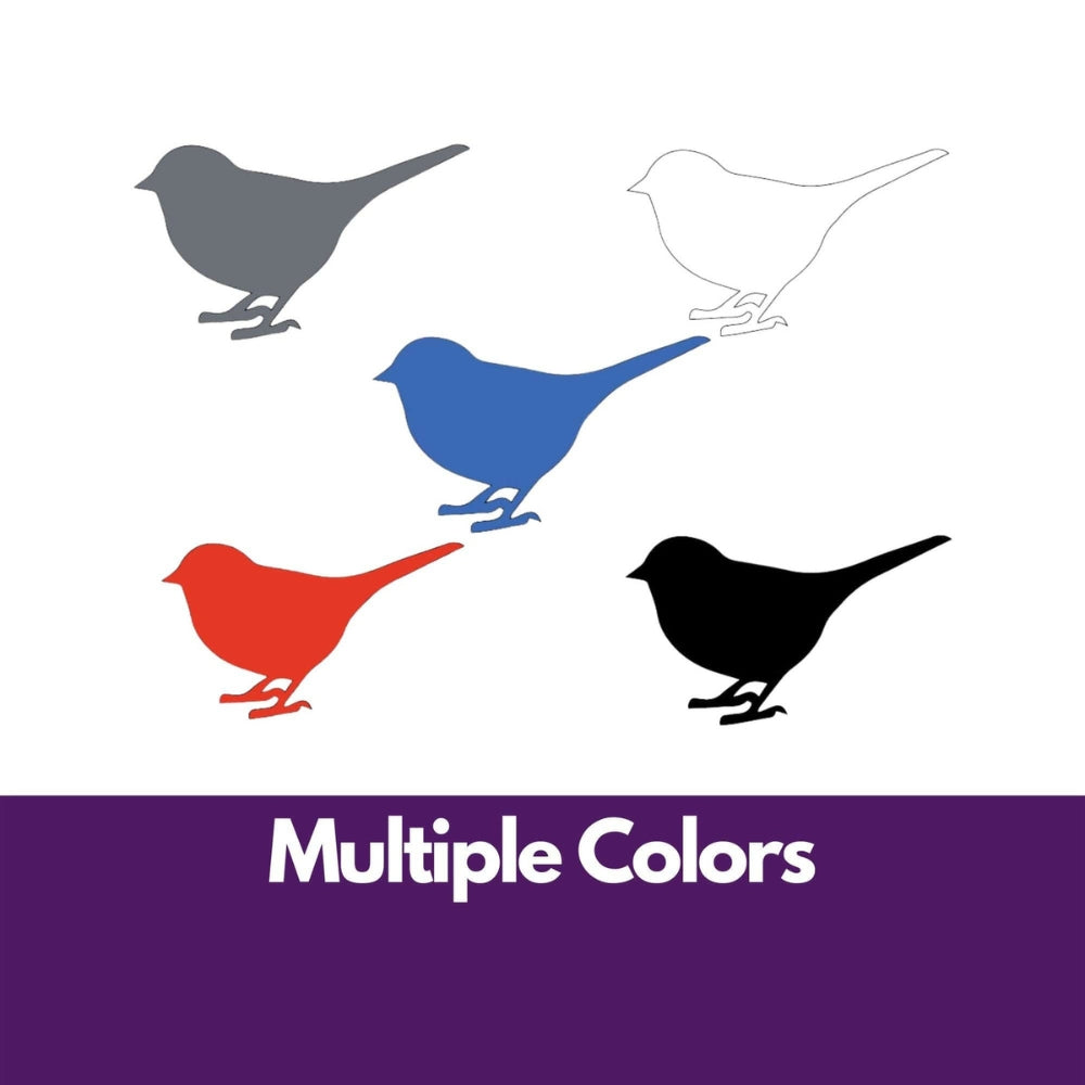 Precut glass shape of bird in multiple colours.