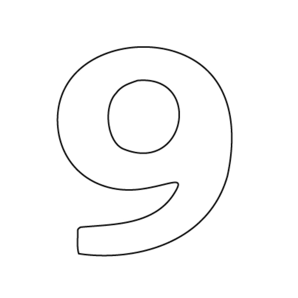 Precut Glass Numbers - Bookman Old Style - White COE 90
