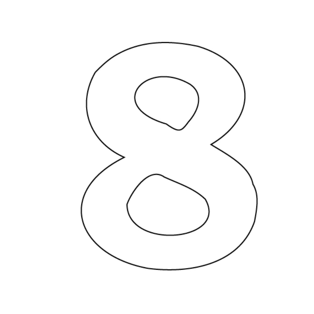 Precut Glass Numbers - Bookman Old Style - White COE 90