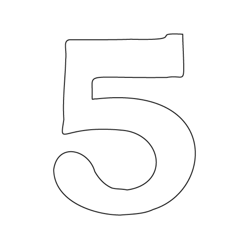 Precut Glass Numbers - Bookman Old Style - White COE 90
