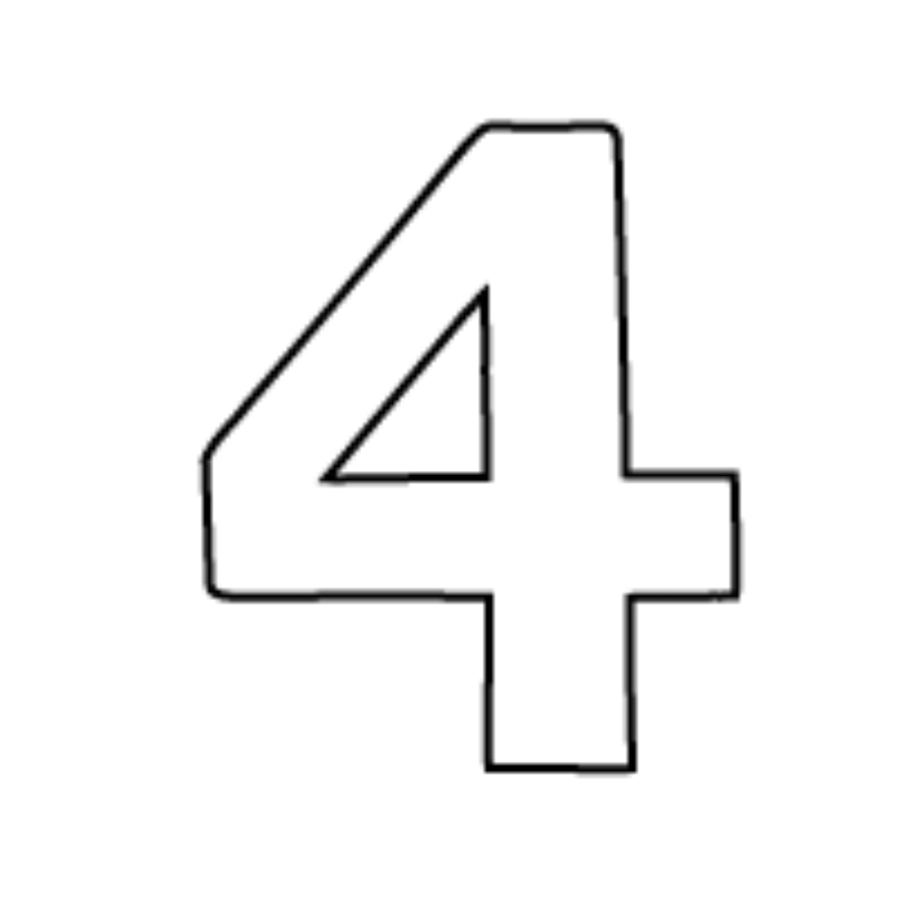 Precut Glass Numbers - Bookman Old Style - White COE 90