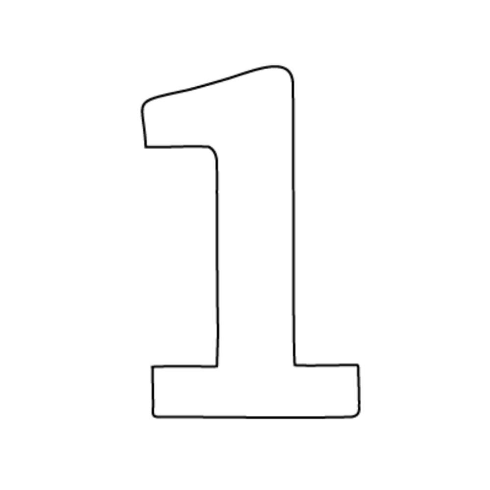 Precut Glass Numbers - Bookman Old Style - White COE 90