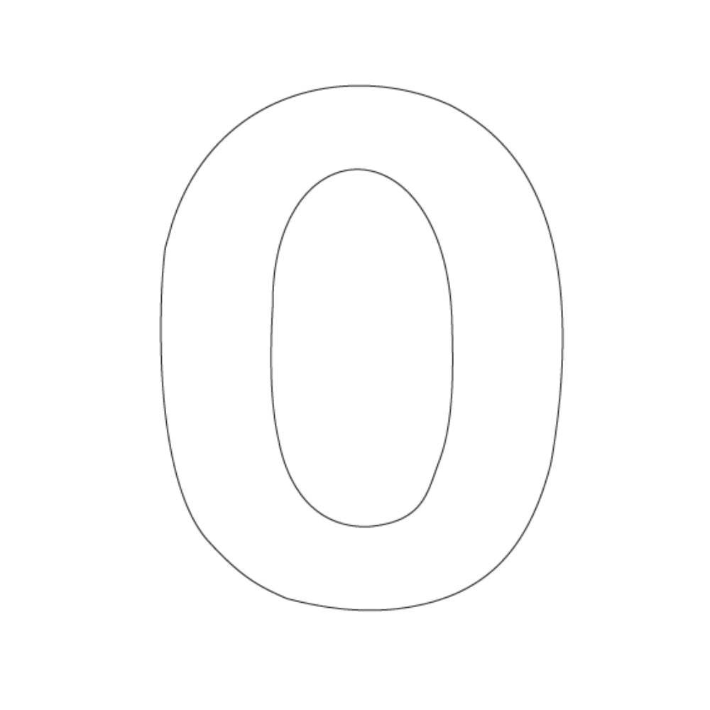 Precut Glass Numbers - Bookman Old Style - White COE 90